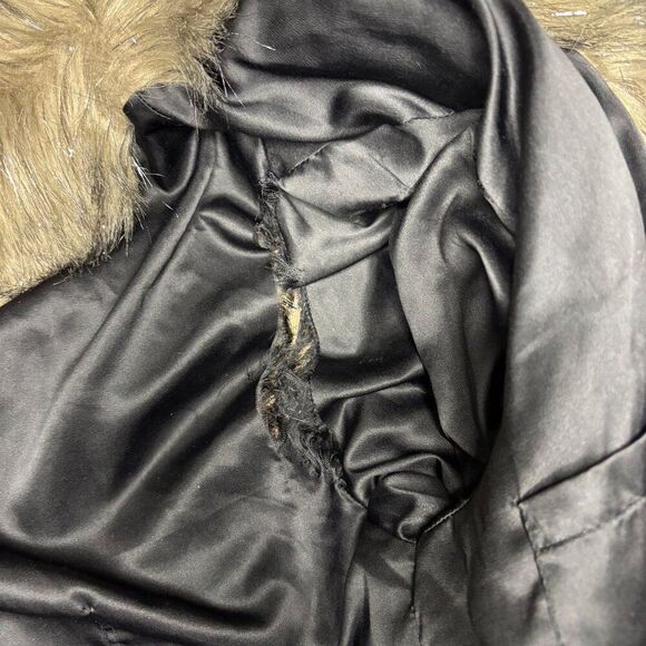 UNREAL FUR X NUULY Stardust Faux Fur Cropped Jacket Metallic Mob Wife Glam Coat - Picture 9 of 12